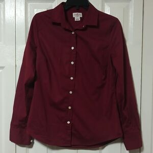 J. Crew Dark Red Long Sleeve Shirt